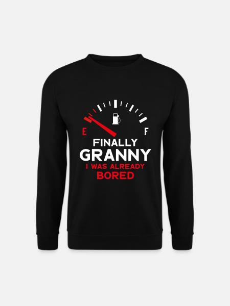 FINALLY GRANNY ENDLICH OMA - Unisex Sweatshirt - black