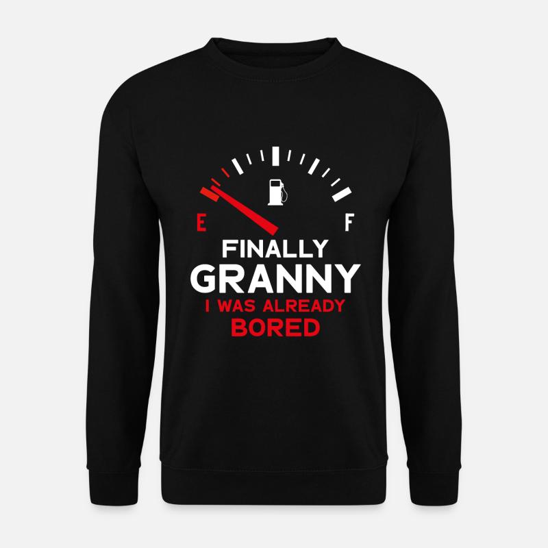 FINALLY GRANNY ENDLICH OMA - Unisex Sweatshirt - black