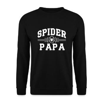 Spider Papa Araignée Cadeau Super Héros - Sweat-shirt Unisexe - noir - Devant - Alina (178cm) & Michal (187cm)