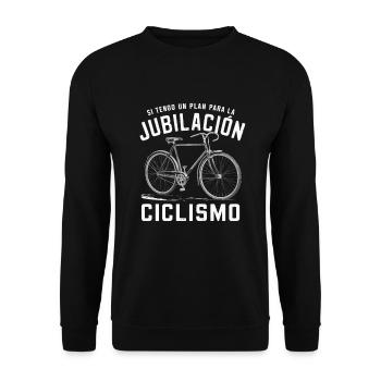 Si j’ai un plan de retraite à vélo - Sweat-shirt Unisexe - noir - Devant - Alina (178cm) & Michal (187cm)