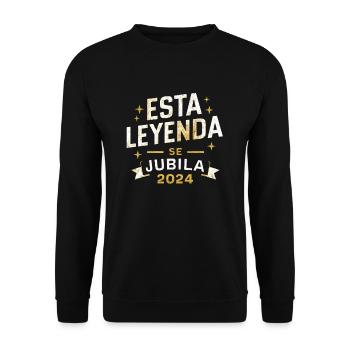 This legend retires 2024 - Unisex Sweatshirt - black - Front - Alina (178cm) & Michal (187cm)