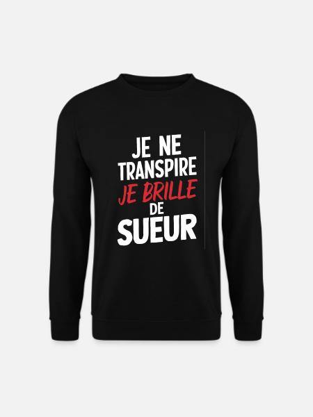 Jeg sveder ikke, jeg gløder med sved humor fitness - Unisex sweater - sort