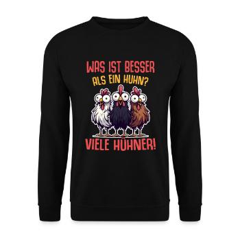 poulet poulets maman grand-mère cadeau dictons - Sweat-shirt Unisexe - noir - Devant - Alina (178cm) & Michal (187cm)