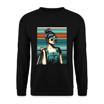 Garten Geschenk Gärtnerin Geburtstag Geschenk - Unisex Pullover - Schwarz - Vorne - Alina (178cm) & Michal (187cm)