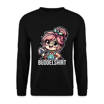 Garten Geschenk Gärtnerin Geburtstag Geschenk - Unisex Pullover - Schwarz - Vorne - Alina (178cm) & Michal (187cm)