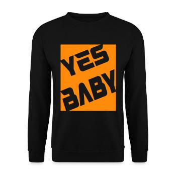 Yes Baby - Unisex Pullover - Schwarz - Vorne - Alina (178cm) & Michal (187cm)