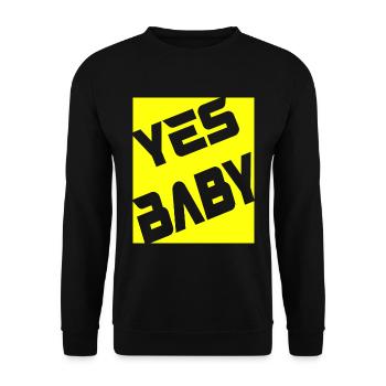 Yes Baby - Unisex Pullover - Schwarz - Vorne - Alina (178cm) & Michal (187cm)