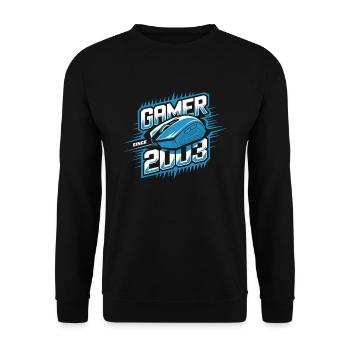Gamer Since 1993 Geek Birthday Gift - Unisex Sweatshirt - black - Front - Alina (178cm) & Michal (187cm)