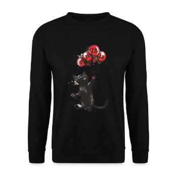 28 Jahre Geschenk 28. Geburtstag Katze - Unisex Pullover - Schwarz - Vorne - Alina (178cm) & Michal (187cm)