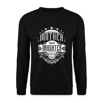 Mother And Daughter Family Love Mom Gift - Unisex Sweatshirt - black - Front - Alina (178cm) & Michal (187cm)