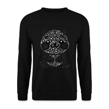 Panda Kind Süß Farben Geschenk Tier Kreativ - Unisex Pullover - Schwarz - Vorne - Alina (178cm) & Michal (187cm)