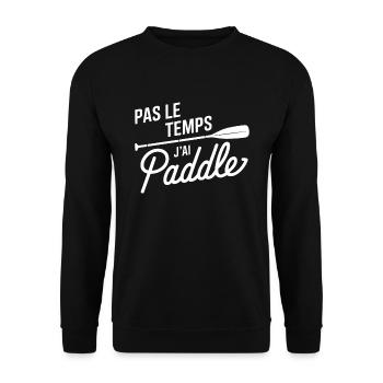 No time I have paddle passion nautique - Unisex Sweatshirt - black - Front - Alina (178cm) & Michal (187cm)