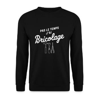 No Time I Have DIY Passion DIY Handyman - Unisex Sweatshirt - black - Front - Alina (178cm) & Michal (187cm)