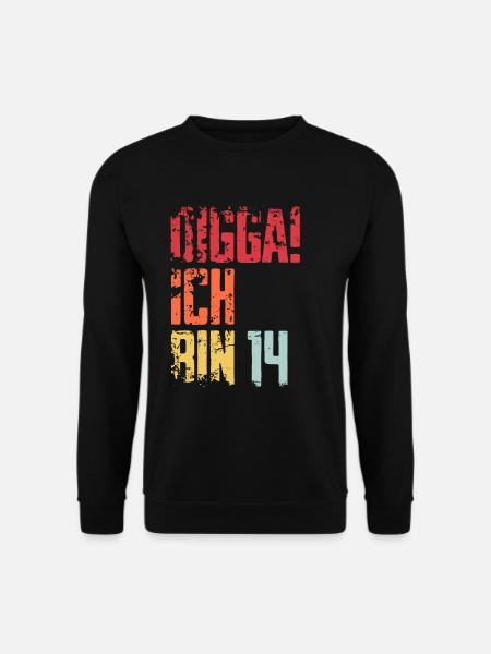 14. Geburtstag 14 Jahre Geschenk Spruch - Unisex Pullover - Schwarz
