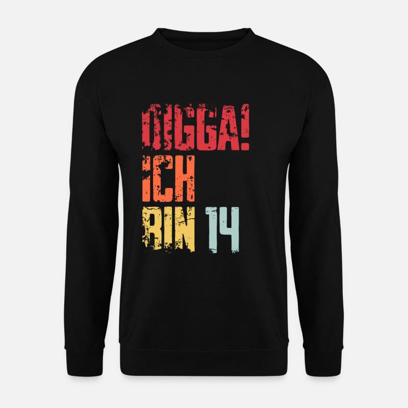 14. Geburtstag 14 Jahre Geschenk Spruch - Unisex Pullover - Schwarz