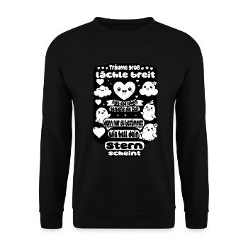 Wanted: Favorite Person – Heart Design - Unisex Sweatshirt - black - Front - Alina (178cm) & Michal (187cm)