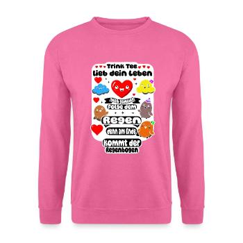 Trink Tee – Folge dem Regenbogen - Unisex Pullover - Pink - Vorne