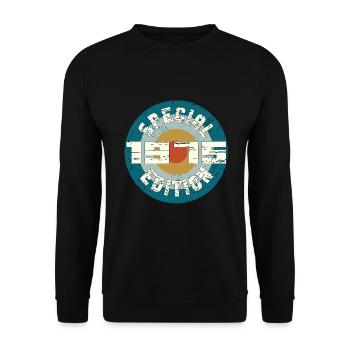 Edition Spéciale 1975 Cadeau d’Anniversaire Vintage - Sweat-shirt Unisexe - noir - Devant - Alina (178cm) & Michal (187cm)