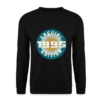 Edition Spéciale 1995 Anniversaire Cadeau Vintage - Sweat-shirt Unisexe - noir - Devant - Alina (178cm) & Michal (187cm)