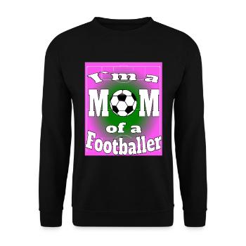 Mama Fussball Kind Sport Familie Geschenk - Unisex Pullover - Schwarz - Vorne - Alina (178cm) & Michal (187cm)