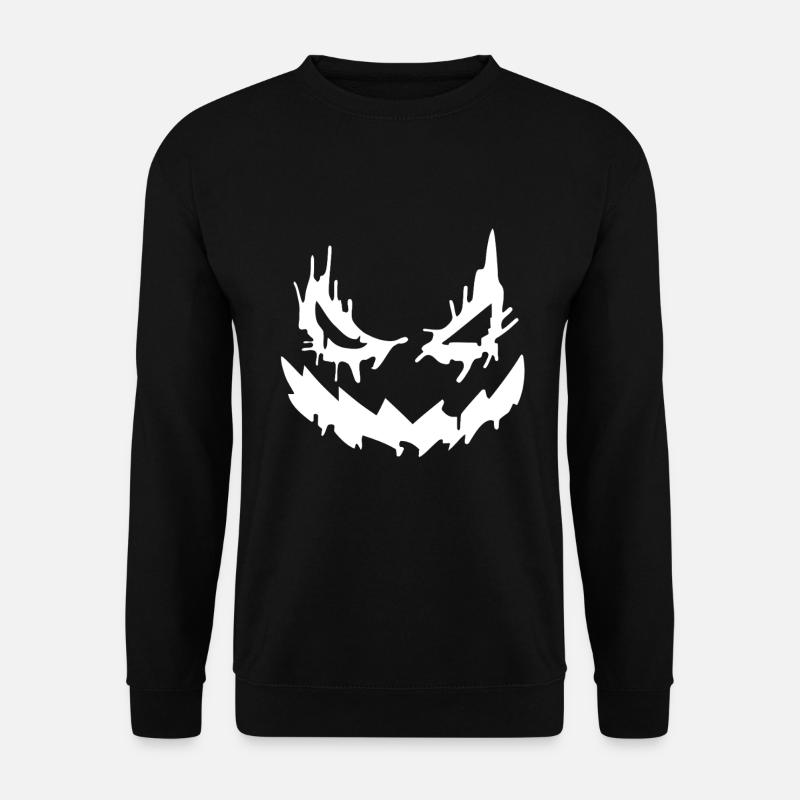 Halloween Gesicht zum fürchten - cooler Style - Unisex Pullover - Schwarz