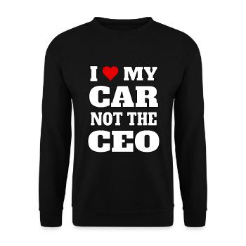 Auto Car CEO Gift Tuning Engine Vehicle Vehicle - Unisex Sweatshirt - black - Front - Alina (178cm) & Michal (187cm)