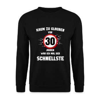 30 Rond Anniversaire Cadeau Fête Dire Idée - Sweat-shirt Unisexe - noir - Devant - Alina (178cm) & Michal (187cm)