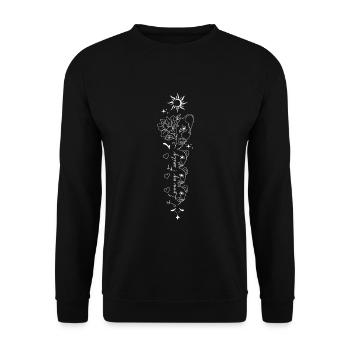 Familie Löwe Tiger Mama Papa Löwin - Unisex Pullover - Schwarz - Vorne - Alina (178cm) & Michal (187cm)
