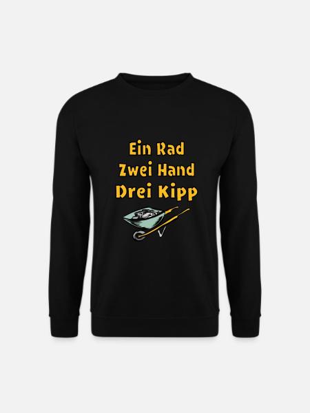 Lustiger Bau Spruch Schubkarre Humor Garten - Unisex Pullover - Schwarz