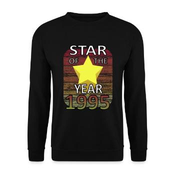 Star Year 1995 Birthday Shirt Legend - Unisex Sweatshirt - black - Front - Alina (178cm) & Michal (187cm)