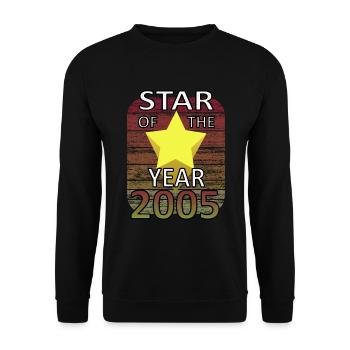 Star Jahr 2005 Geburtstag Shirt Legende - Unisex Pullover - Schwarz - Vorne - Alina (178cm) & Michal (187cm)