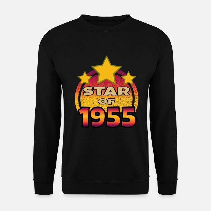 1955 Geburtstag Retro Jahrgang Geschenk - Unisex Pullover - Schwarz