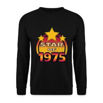 1975 Birthday Retro Vintage Gift - Unisex Sweatshirt - black - Front - Alina (178cm) & Michal (187cm)