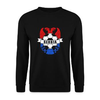 Serbia - Unisex Sweatshirt - black - Front - Alina (178cm) & Michal (187cm)