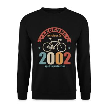 cycling bike anniversary born in 2002 20 years - Unisex Sweatshirt - black - Front - Alina (178cm) & Michal (187cm)