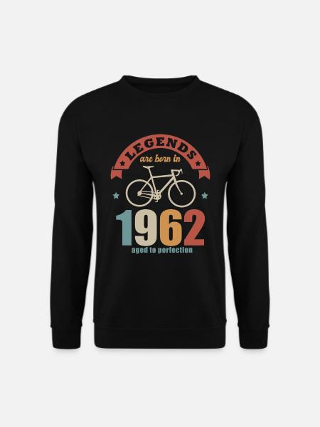 Fahrradfahrer Geburtstag Jahrgang 1962 60 Jahre - Unisex Pullover - Schwarz