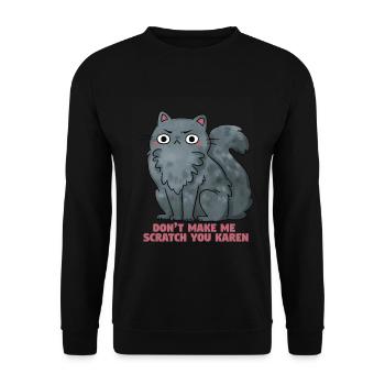 Ne me fais pas gratter Karen T Shirt - Sweat-shirt Unisexe - noir - Devant - Alina (178cm) & Michal (187cm)