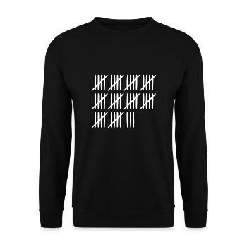 53 birthday tally sheet - 53 years old - Unisex Sweatshirt - black - Front - Alina (178cm) & Michal (187cm)