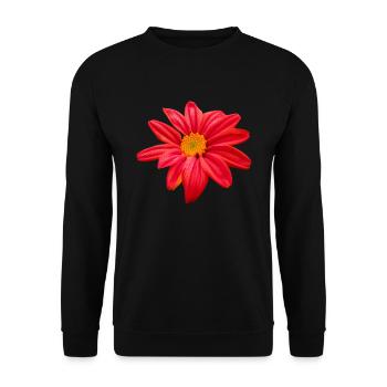 Fleur fleur rouge fleur floral motif floral - Sweat-shirt Unisexe - noir - Devant - Alina (178cm) & Michal (187cm)