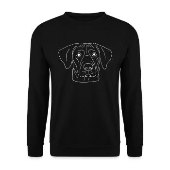 Rhodesian Ridgeback - Unisex Pullover - Schwarz - Vorne - Alina (178cm) & Michal (187cm)
