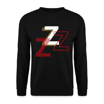 Alphabet Design Letter Z - Unisex Sweatshirt - black - Front - Alina (178cm) & Michal (187cm)