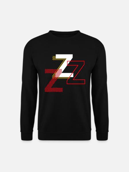 Alphabet Design Letter Z - Unisex Sweatshirt - black