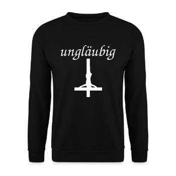 Croix de Pierre incrédule - Sweat-shirt Unisexe - noir - Devant - Alina (178cm) & Michal (187cm)