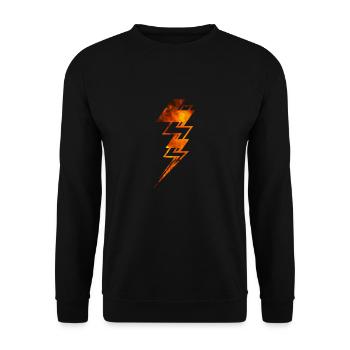 lightning - Unisex Sweatshirt - black - Front - Alina (178cm) & Michal (187cm)