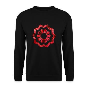 Fleurs - Sweat-shirt Unisexe - noir - Devant - Alina (178cm) & Michal (187cm)
