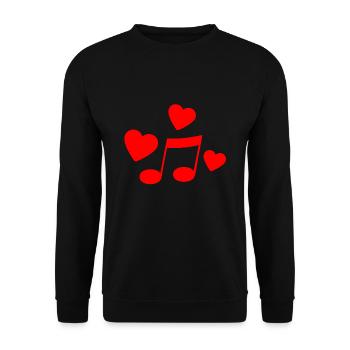 Musik - Unisex Pullover - Schwarz - Vorne - Alina (178cm) & Michal (187cm)