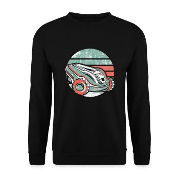 Tracteur à gazon robot à gazon tondeuse à gazon gardien de place - Sweat-shirt Unisexe - noir - Devant - Alina (178cm) & Michal (187cm)