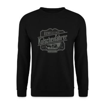 Kutschenfahrer Kutsche Pferd Pferdekutsche Idee - Unisex Pullover - Schwarz - Vorne - Alina (178cm) & Michal (187cm)