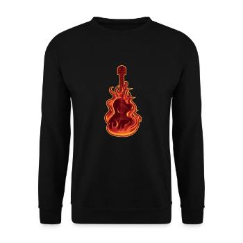 Gitarre Westerngitarre Konzertgitarre Akustische - Unisex Pullover - Schwarz - Vorne - Alina (178cm) & Michal (187cm)