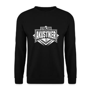 Akustiker Hörgerät Ohren Hörgeräteakustikerin - Unisex Pullover - Schwarz - Vorne - Alina (178cm) & Michal (187cm)
